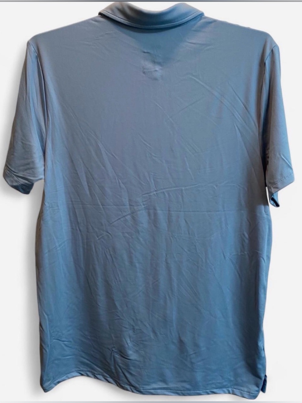 Men's Light Blue Performance Jersey Polo Shirt - Picture 3 of 4